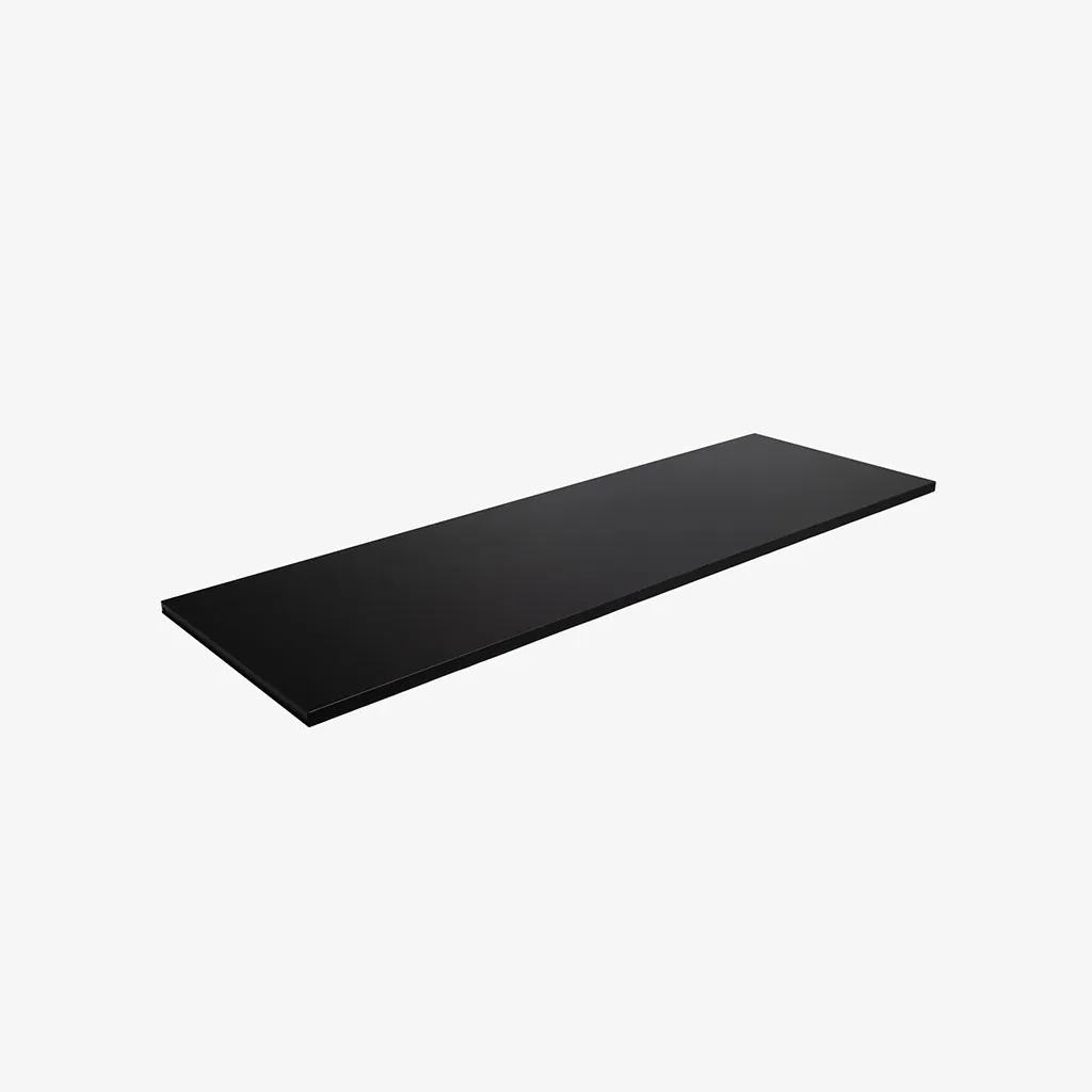 Black MDF shelf 1200 L x 300 D x 18mm Thick