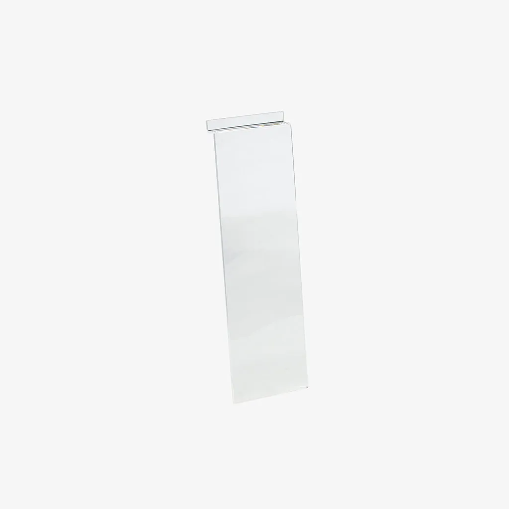 100mm x 300mm flat acrylic slatwall hanger