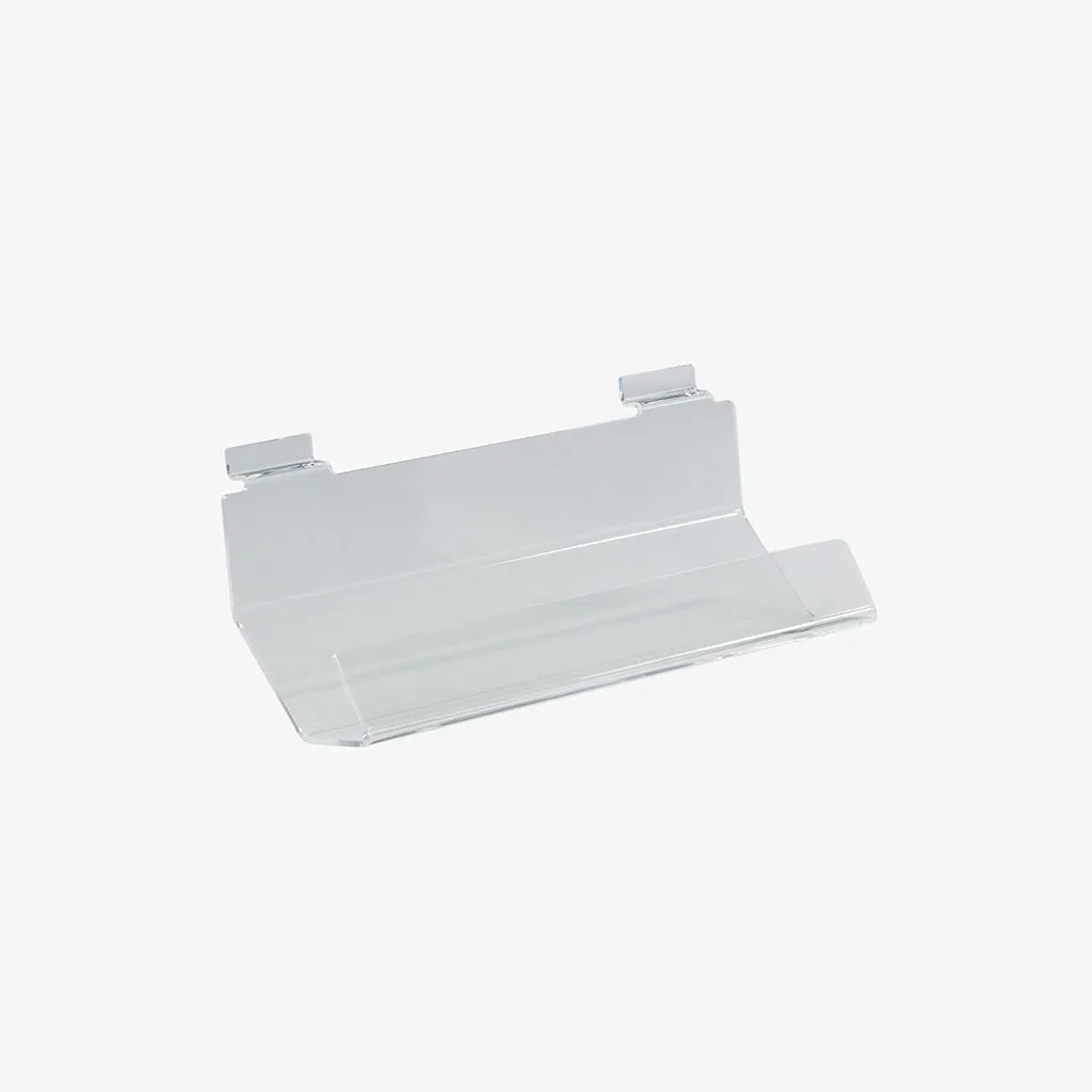 Slatwall Acrylic magazine/book holder 294 L x 80 D x 120mm High