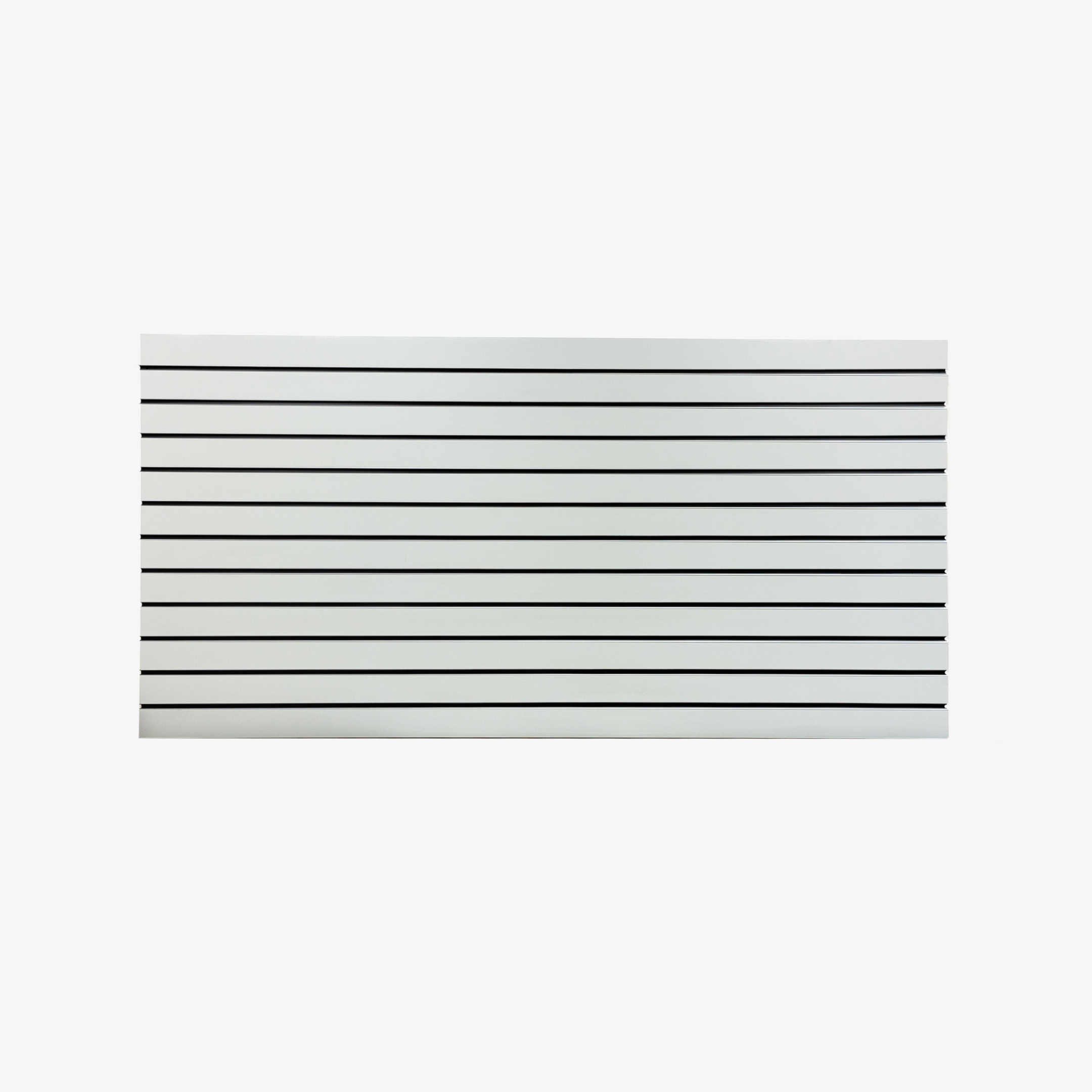 Light grey landscape slatwall with black extrusions