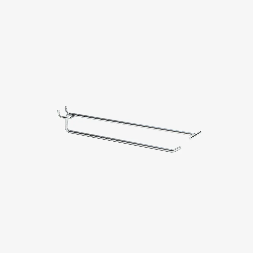 Pegboard Chrome Price Tag Hook 250mm