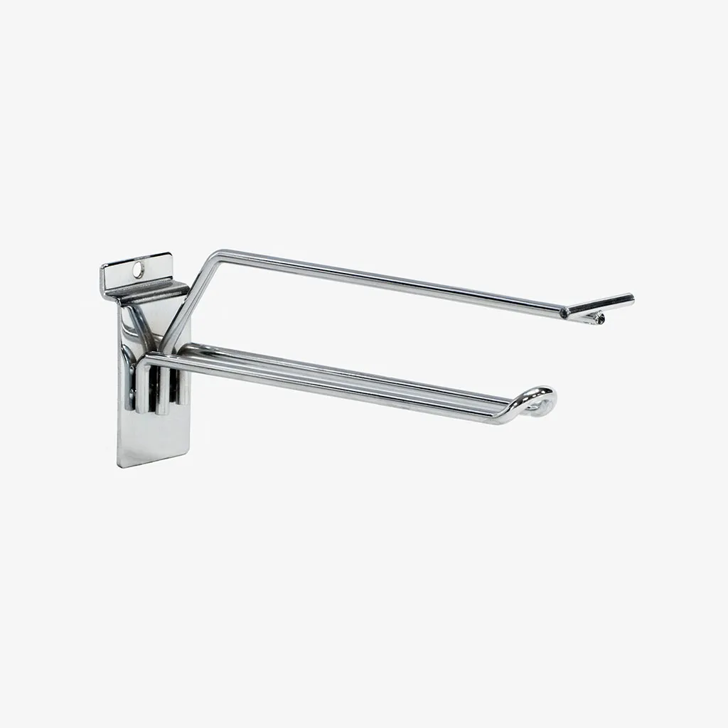 200mm Slatwall Chrome Price Tag Loop Hook