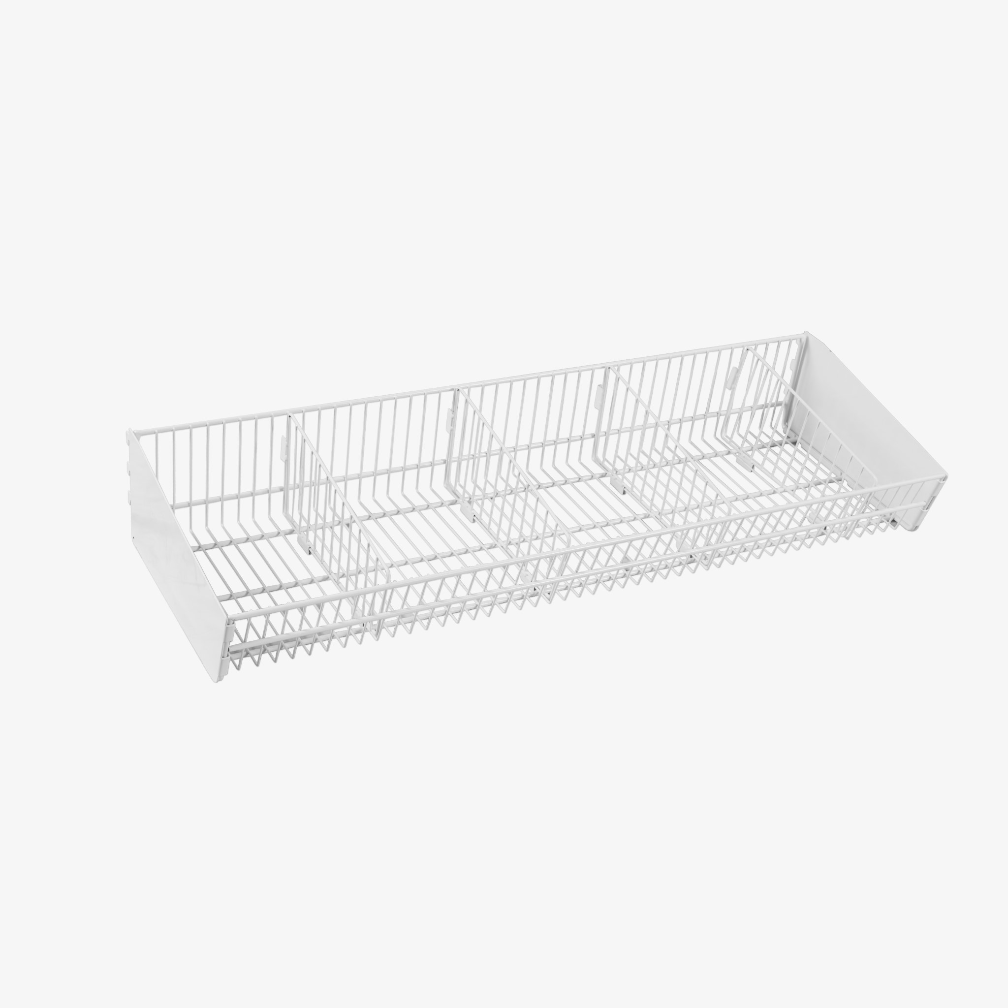 Gondola Shelving Wire Basket – 1200mm x 400mm White