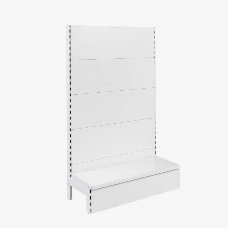 White Single Sided Plain Panel Gondola Shelving - 900mm Wide Modules