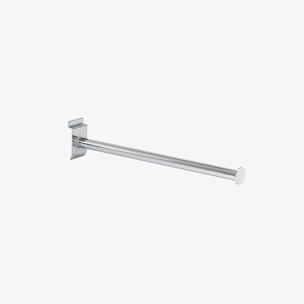 Slatwall Chrome Straight Display Arm 400mm