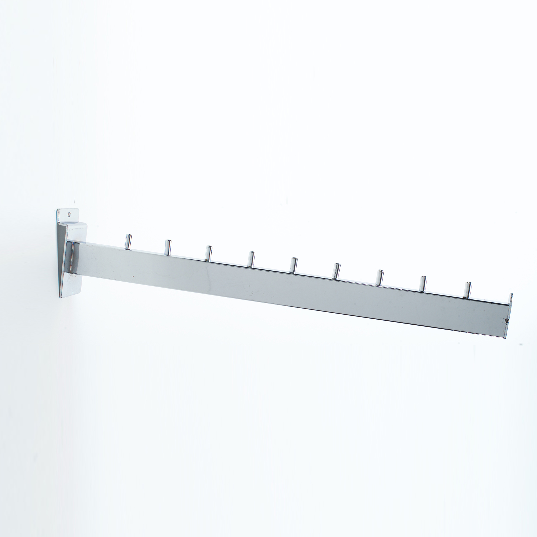 10 pin chrome slatwall straight display arm