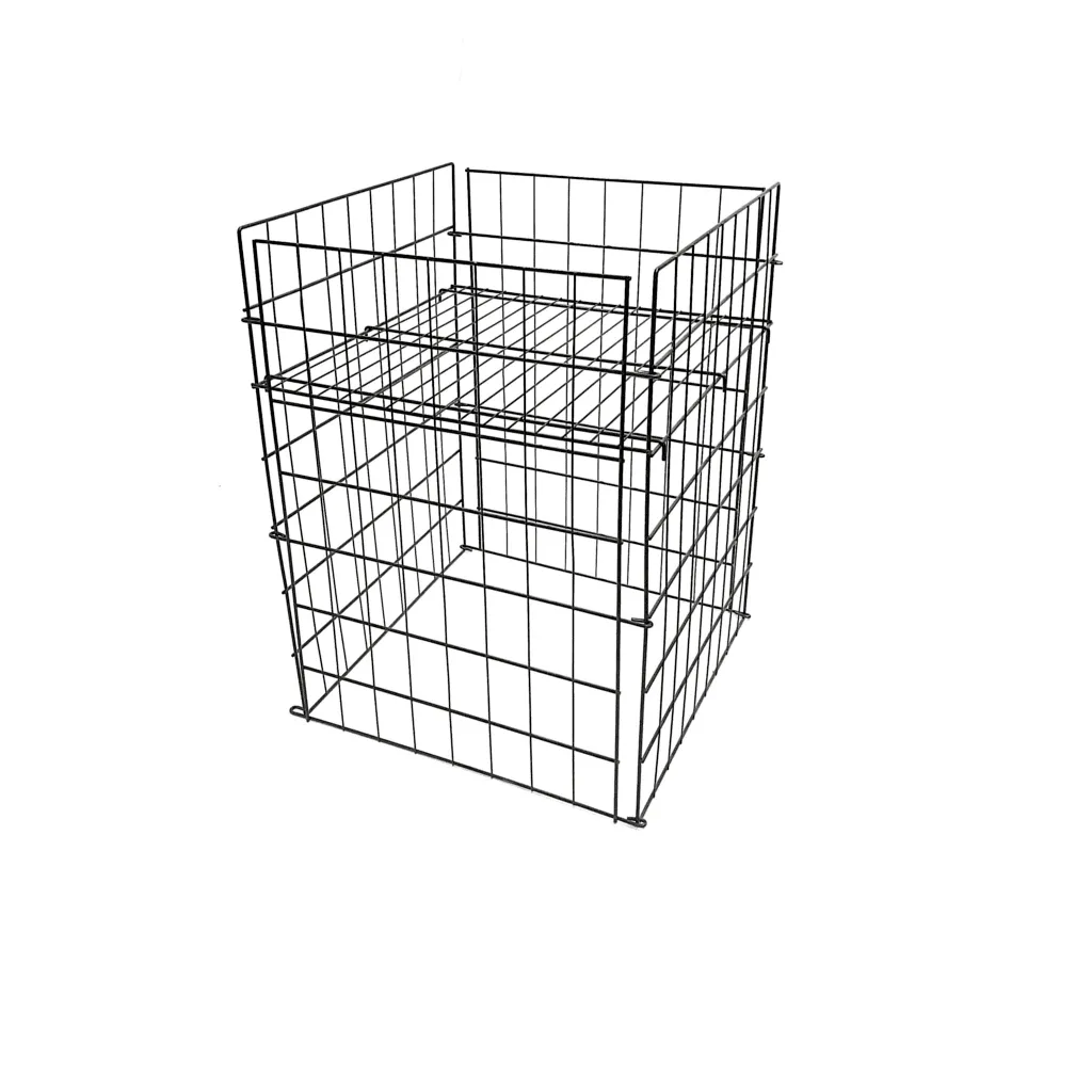 Large Black Metal Collapsible Dump Bin