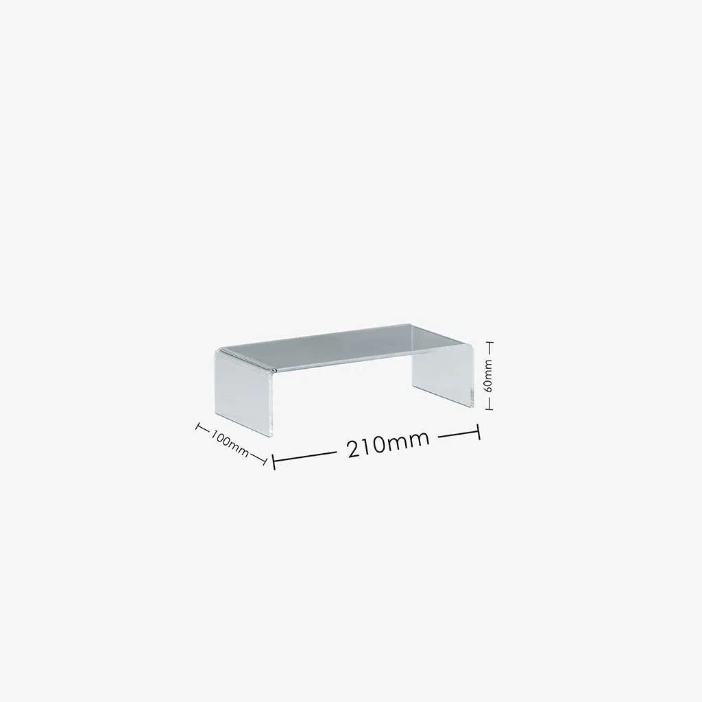Clear Acrylic Display Riser – 210mm x 100mm x 60mm