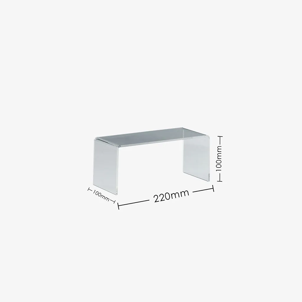 Clear Acrylic Display Riser – 220mm x 100mm x 100mm